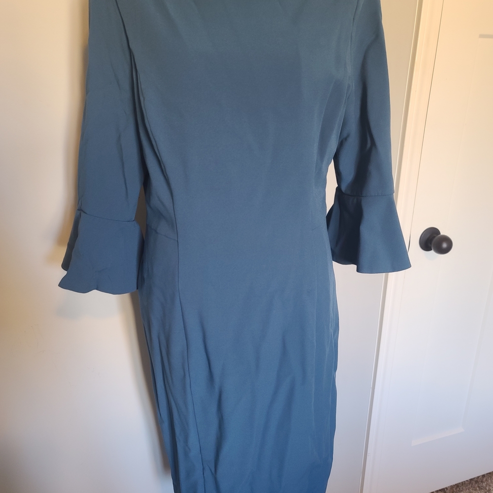 White House Black Market Blue Zippered Blazer